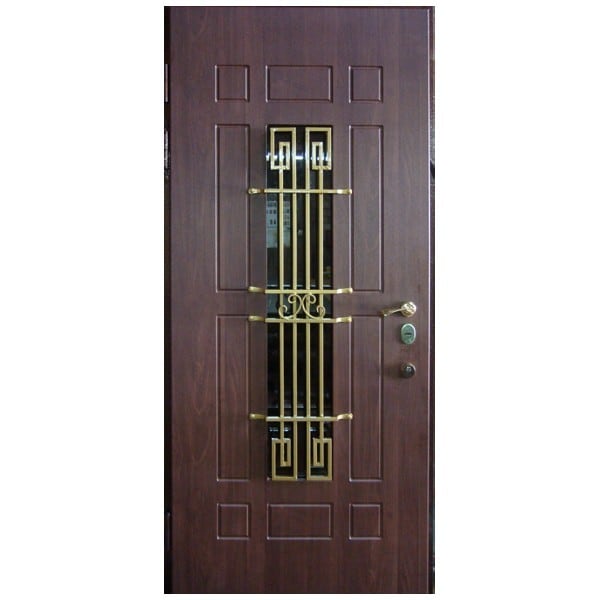 Входная металлическая дверь с МДФ-панелью и остеклением АЛЛЕГРО 180