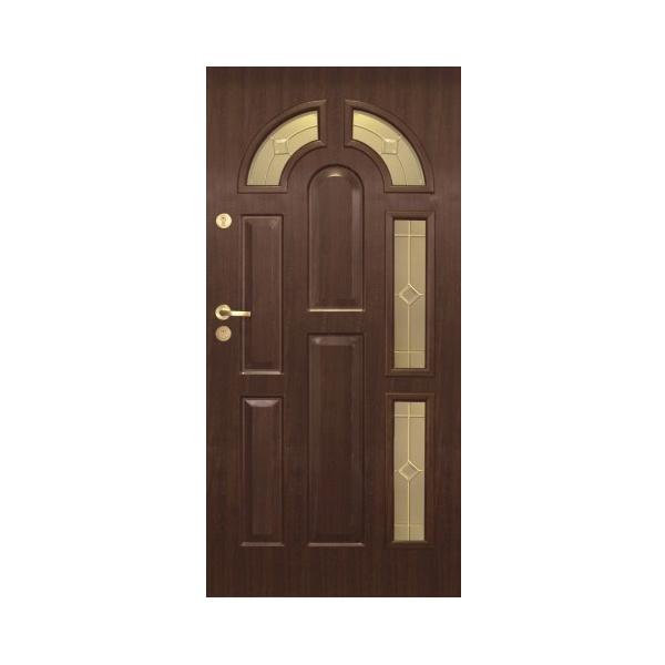 Входная металлическая дверь с МДФ-панелью и остеклением АЛЛЕГРО 128