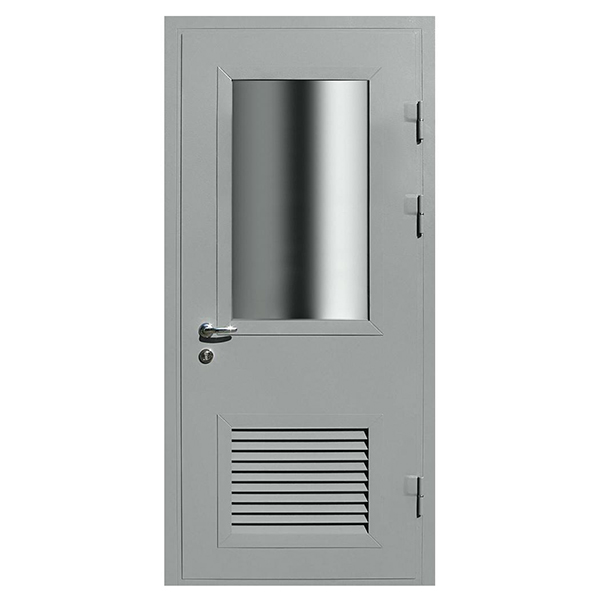 Техническая металлическая дверь с порошковым напылением и остеклением АДАЖИО 58
