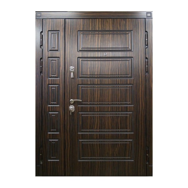 Входная металлическая двустворчатая дверь с МДФ-панелью АЛЛЕГРО 156