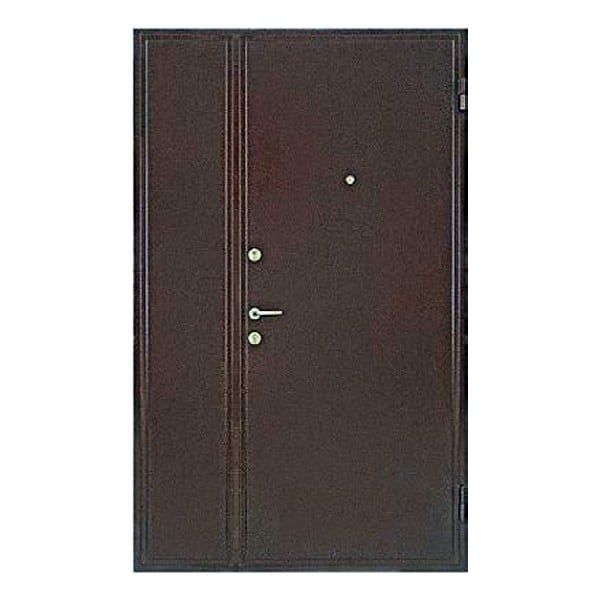 Входная металлическая двустворчатая дверь с порошковым напылением АДАЖИО 105