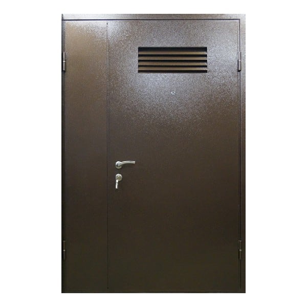 Входная металлическая двустворчатая дверь с порошковым напылением АДАЖИО 92