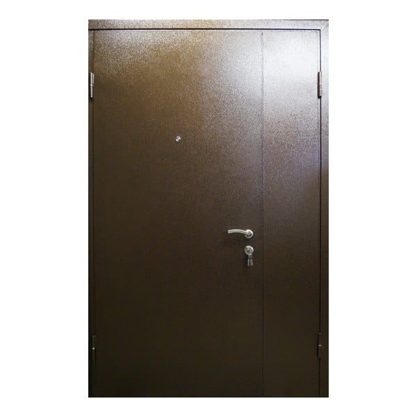 Входная металлическая двустворчатая дверь с порошковым напылением АДАЖИО 106