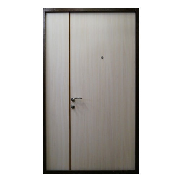 Входная металлическая двустворчатая дверь с МДФ-панелью АДАЖИО 219