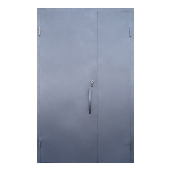 Входная металлическая двустворчатая дверь с порошковым напылением АДАЖИО 108