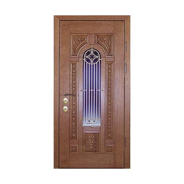 Входная металлическая дверь с отделкой массивом дуба РОНДО 254