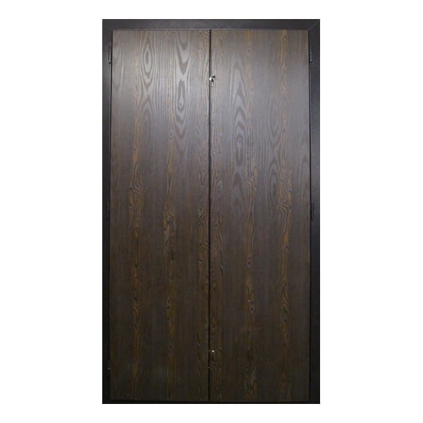 Входная металлическая двустворчатая дверь с МДФ-панелью АДАЖИО 215