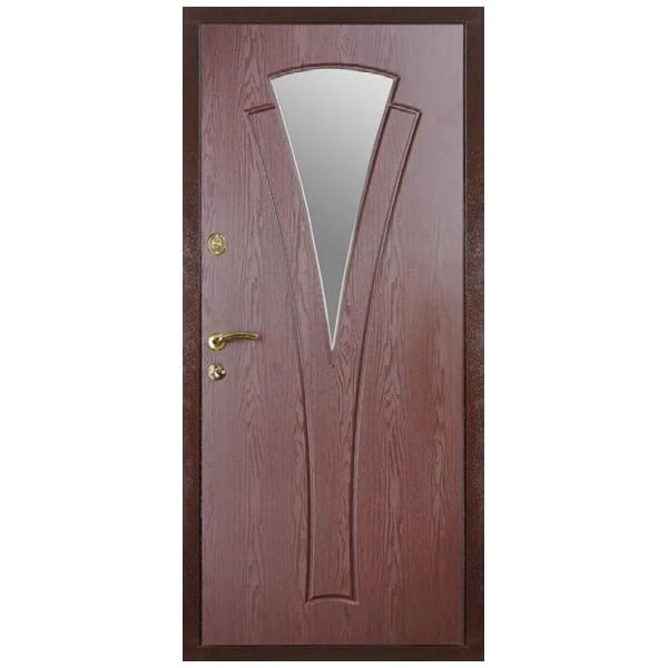Входная металлическая дверь с МДФ-панелью и остеклением АЛЛЕГРО 182