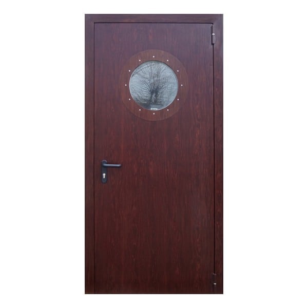 Входная металлическая дверь с МДФ-панелью и остеклением СИМФОНИЯ 214