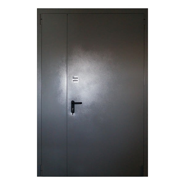 Входная металлическая двустворчатая дверь с порошковым напылением АДАЖИО 93