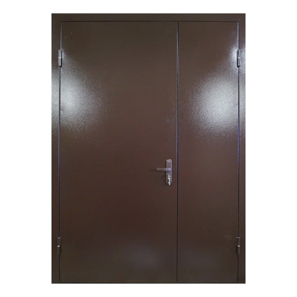 Входная металлическая двустворчатая дверь с порошковым покрытием АДАЖИО 107