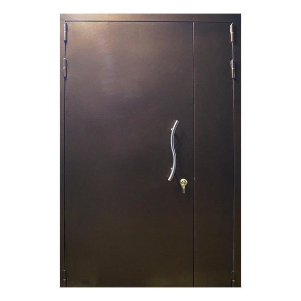 Входная металлическая двустворчатая дверь с порошковым напылением АДАЖИО 12